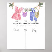Boho kleidet sich, was Baby unterschreiben wird. Poster (Vorne)