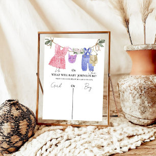 Boho kleidet sich, was Baby unterschreiben wird. Poster