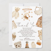 Boho Kleidung Kinderzimmer Babydusche Danke Karte (Vorderseite)