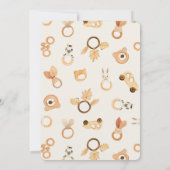 Boho Kleidung Kinderzimmer Gender-Neutral Baby Dus Einladung (Rückseite)