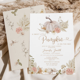 Boho kleine Kürbisbaby Dusche Einladung