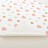 Boho kleine pastellfarbene Liebe Herz Sherpadecke (3/4)