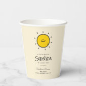 Boho kleiner Ray der Sonnenschein-Babydusche Pappbecher (Rückseite)