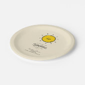 Boho kleiner Ray der Sonnenschein-Babydusche Pappteller (Schrägansicht)