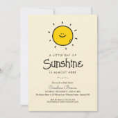 Boho kleiner Strahl von Sunshine Baby Shower Einla Einladung (Vorderseite)