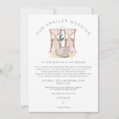 Boho Kleinere Hochzeitsstühle - Downsize Ankündigung (Vorderseite)