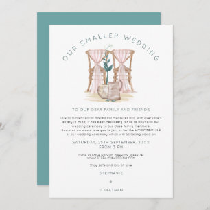 Boho Kleinere Hochzeitsstühle - Downsize Ankündigung