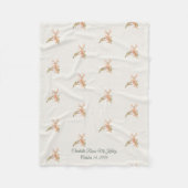Boho-Kolibri und Wildblumen Whimsical-Nursery Fleecedecke (Vorderseite)