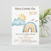 Boho kommt hier zur Einladung für die Son Baby Dus (Stehend Vorderseite)