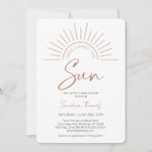 Boho kommt mit der Sun Baby Dusche Einladung (Vorderseite)