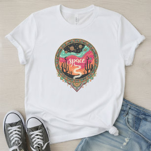 Boho Kosmische Wüsten-Retro Tri-Blend Shirt