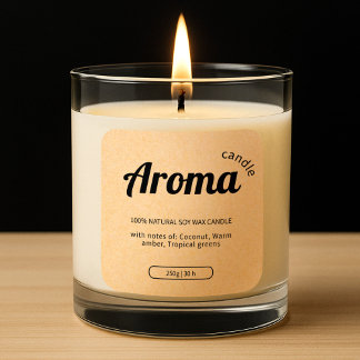 Boho Kraft Beige Papier Candle Labels Aufkleber