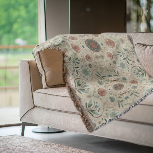 Boho-Kräutermuster Decke