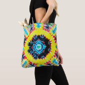 Boho Krawatte-Dyed Folk Art Pulverschn Rainbow Col Tasche (Von Nahem)