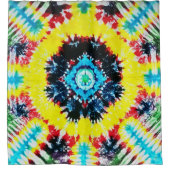 Boho Krawatte gefärbte Folk Art Leichte Regenbogen Duschvorhang (Vorderseite)