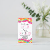 Boho Krawattenrosa aquamariner Visitenkarte (Stehend Vorderseite)