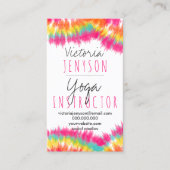 Boho Krawattenrosa aquamariner Visitenkarte (Vorderseite)