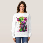 Boho Kuh Halloween Sweatshirt (Vorne ganz)