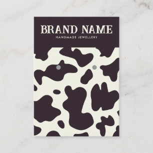 Boho Kuh Muster Ohrringe Display-Karte Visitenkarte