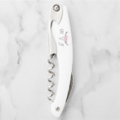 Boho Kuh Skull Blush Aquarellfarben Kellnermesser (Vorderseite)