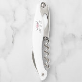 Boho Kuh Skull Blush Aquarellfarben Kellnermesser (Rückseite)