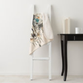 Boho Kuh Skull mit Blume, Blume Kuh Skull Sherpadecke (Beispiel)