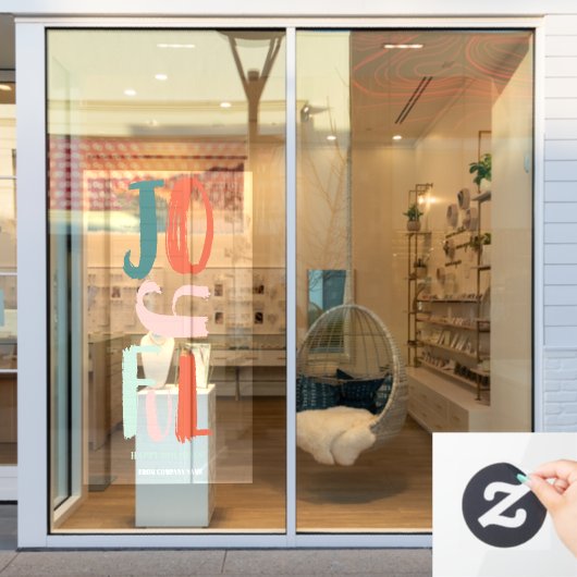 Boho kühnen Drehbuch Joystick Weihnachtsbriefe Fensteraufkleber (Schaufenster)