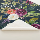 Boho kundenspezifische Baby-mit Blumendecke Sherpadecke (3/4)