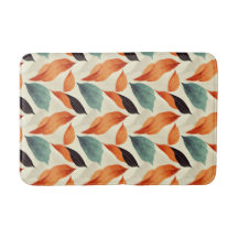 Boho künstlerisch orange blaue schwarze Blätter