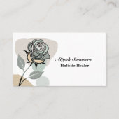 Boho-künstlerische Rose meditative Visitenkarte (Vorderseite)