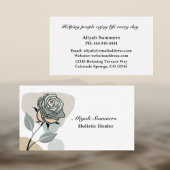 Boho-künstlerische Rose meditative Visitenkarte