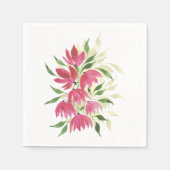 Boho Künstlerische Wildblumen Wasserfarbe Serviette (Vorderseite)