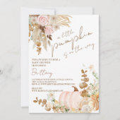 Boho Kürbis Babydusche Einladung (Vorderseite)