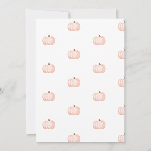 Boho Kürbis Babydusche Einladung (Rückseite)