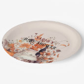 Boho Kürbis Fall Baby Dusche Pappteller (Schrägansicht)