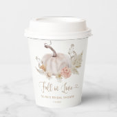 Boho Kürbis fällt in Liebe Pappbecher (Vorderseite)