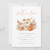 Boho-Kürbis-Herbst-Hochzeit Save The Date (Vorderseite)