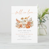 Boho-Kürbis-Herbst-Hochzeit Save The Date (Stehend Vorderseite)