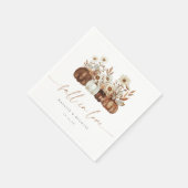 Boho-Kürbis-Herbsthochzeit Serviette (Ecke)