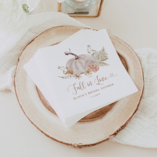Boho-Kürbis verliebt sich Serviette