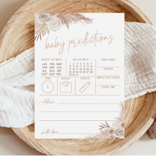 Boho-Kürbiswagen-Vorhersagen für Babykarte Einladung