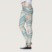 Boho-Küsten-Muschel-Muster Leggings (Links)