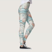 Boho-Küsten-Muschel-Muster Leggings (Rechts)