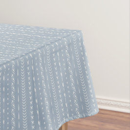 Boho-Küstenpfeil-Streifen geometrisch staubblau Tischdecke
