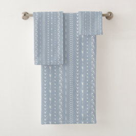 Boho-Küstenpfeil-Streifen geometrisches staubiges  Badhandtuch Set