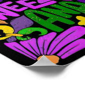 Boho La Weezy Ana Mardi Gras Coquette Bow Louisian Poster (Ecke)