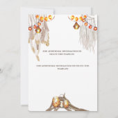 Boho-Land-Makramee-Lichterkette Feder-Laterne Save The Date (Rückseite)
