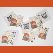 Boho Landscape Abstrakter QR-Code Calling Card Telefonnummerkarte