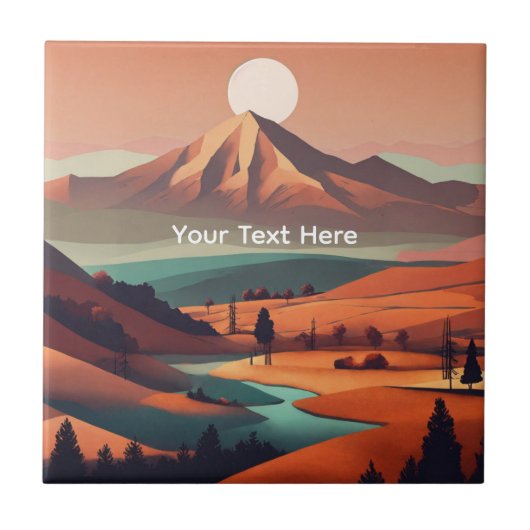 Boho landscape  fliese (Vorderseite)