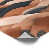 Boho Landscape Moon Poster (Ecke)